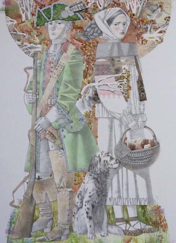 Pencil + watercolour. By Andrei Simakov. Bought at Art in Action in July 2016. £168